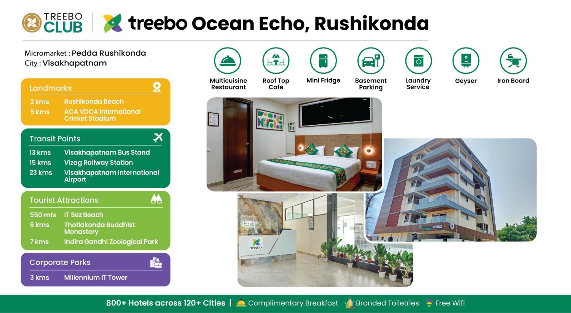 Hotel Treebo Ocean Echo, Rushikonda Jāmb Exterior foto